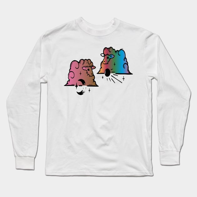 sheep clouds Long Sleeve T-Shirt by lazykitty